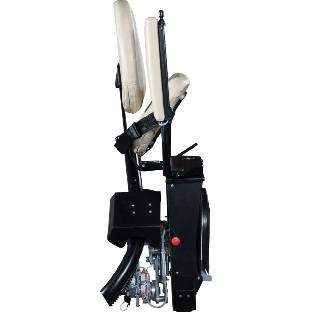 Harmar Helix curved stair lift in black, side view